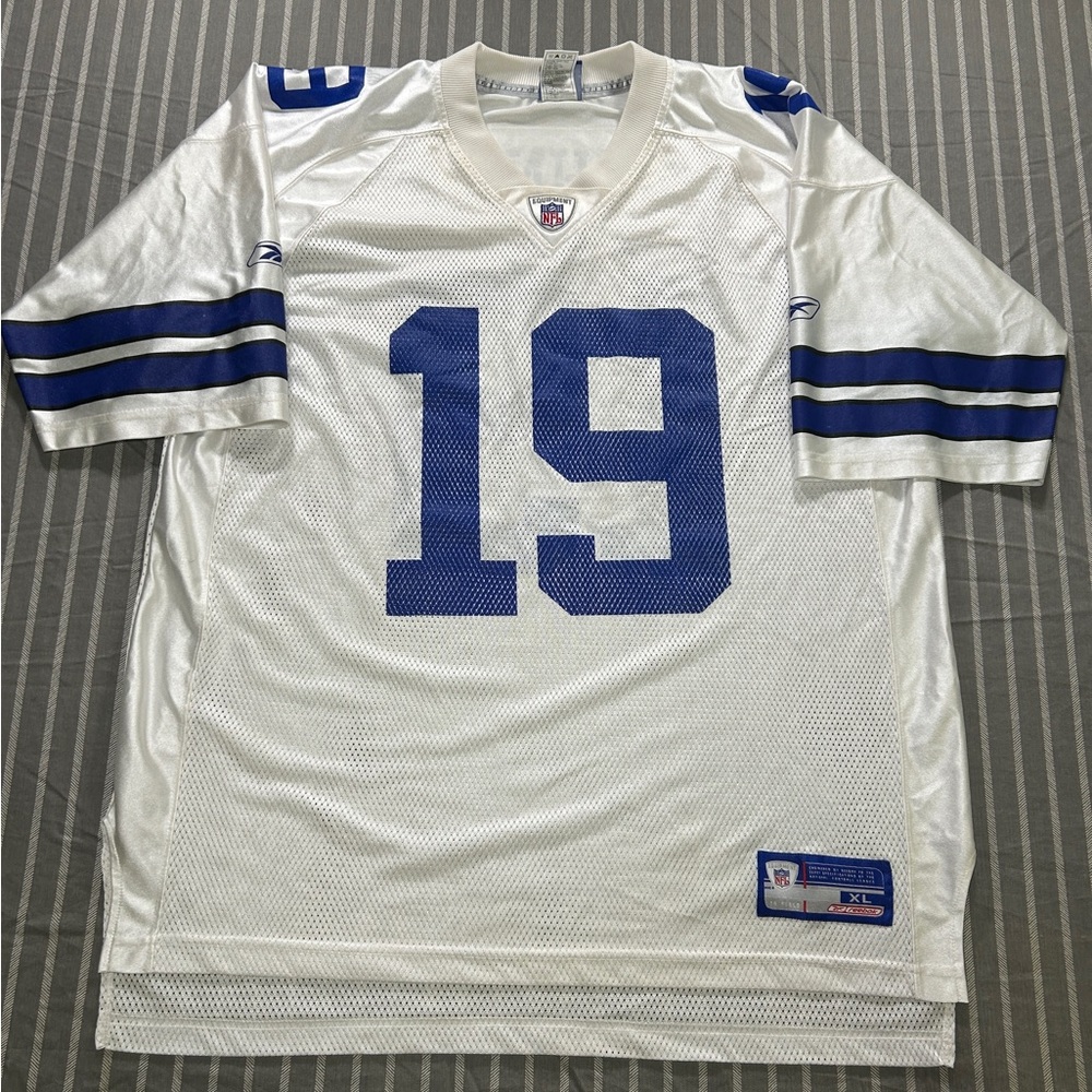 Vintage Keyshawn Johnson #19 Dallas Cowboys NFL Reebok White Jersey Mens Size XL